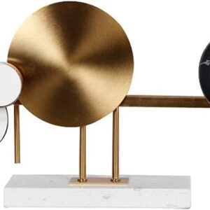 Chinese feng Shui Statue Sculpture Light Luxury Modern Creative Metal Marble Decoration Living Room TV Cabinet Decoration Nordic Villa Decoration Estatua de la Riqueza Estatuas