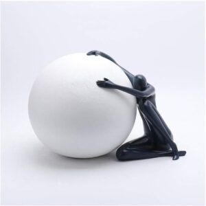 Chinese feng Shui Statue Sculpture Modern Light Luxury Creative Character Artwork Sculpture Decoration Living Room TV Cabinet Club Hotel Decorations Estatua de la Riqueza Estatuas