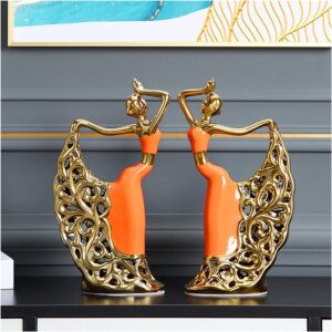 Orange Statue Figurine